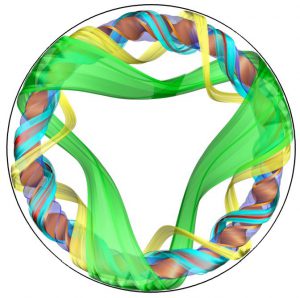 Invariant streamtubes of a hydrothermal wave in a thermocapillary liquid bridge
Invariant streamtubes of a hydrothermal wave in a thermocapillary liquid bridge
F. H. Muldoon and H. C. Kuhlmann. Vienna Univ. Tech.
